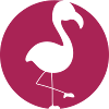 Logo circle flamingo