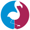 Flamingo logo circle