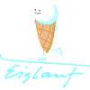 Eis mit Schlittschuhen