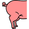 ass behind behind backside half pig sideways cute
