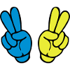 hand peace comic symbol peace