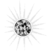 White sun with diamond.