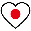 japan flagge herz