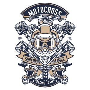 Motocross Racing Team Rennen Vintage Neu Fahren