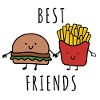 BEST FRIENDS - BURGER AND FRIES
