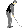 Jouer au golf Clipart