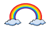 Rainbow with clouds | Rainbow