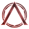 Sparta Lambda symbol ildrødt