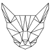 Animal Lux cat Polyart black