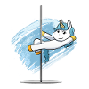 Einhorn Poledancing Pole Dancing Dancer