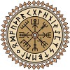 Vegvisir symbol rune font