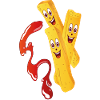 Frites avec des ketchup.
