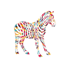 Afrika buntes Zebra