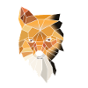 Renard polygonal orange