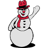 Waving snowman