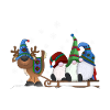Christmas gnomes with reindeer sleigh