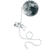 moon rope astronaut white