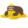 Sloth Stingy Lazy Gold