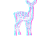 Deer in Neon Glitch