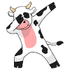 Dabbing cow