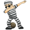 Dabbing robber with sunglasses