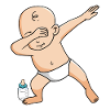 Dabbing baby