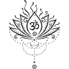 Lotus flower, black version