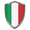 Italian flag shield Italy