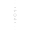 Totem mit Mondphasen und Sternen. White.