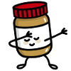 Dab Dabbing peanut butter jar