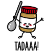 Tadaaa! Happy peanut butter with spoon