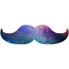 Moustache Galaxy Space