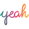 Yeah Typography rainbow