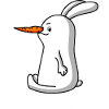 Rabbit with carrot nose