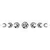 Mondphasen mit Sternen Mond Diamanten