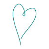Heart teal