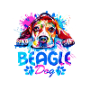 Beagle-Hund bunt