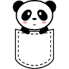 panda in a pocket