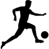 fussballer silhouette