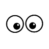 Eye duo in comic style