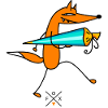 Smart Fox with sugar bag