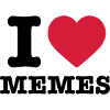 I love memes heart red saying sayings meme gift