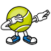 Dab dabbing tennis ball﻿