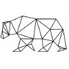Eisbaer Bear black polyart
