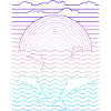 Sea & Dolphins (Lines)