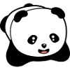 Laughing kawaii panda