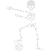 Squelette volleyball floss dance flossing