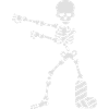 Brokede ben gip, skelet floss dance flossing