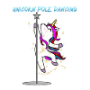 Einhorn Pole Dancing