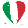 Italy flag heart